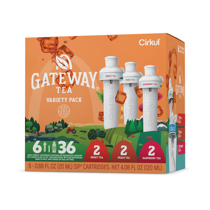 Refreshing Electrolyte Gateway Tea 6-Pack Variety Pack HM0F - Sugar-Free Fruit Flavor Cartridge Refill - Default Title