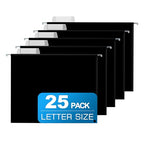 high-quality 25 Packs Hanging File Folders,Black