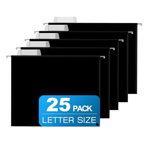 high-quality 25 Packs Hanging File Folders,Black