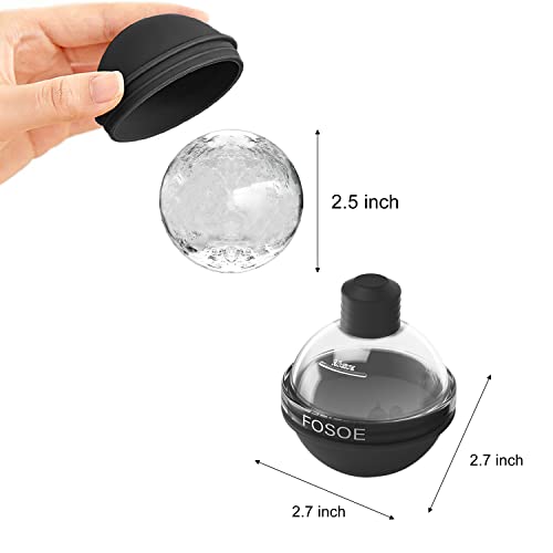 Minimalist Silicone Ice Ball Molds for Whiskey - Set