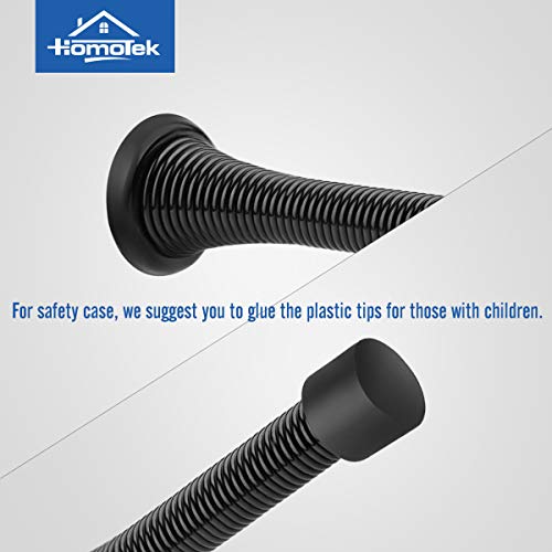 top-tier HOMOTEK 12 Pack Black Spring Door Stops,3-1/8" Heavy Set