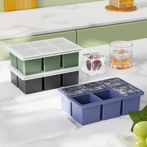 Eco-Friendly Large Ice Cube Tray for Whiskey: 2" Set