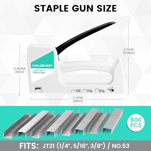 Modern HAUSHOF Light Duty Staple Gun, Upholstery Staple Gun Essentials