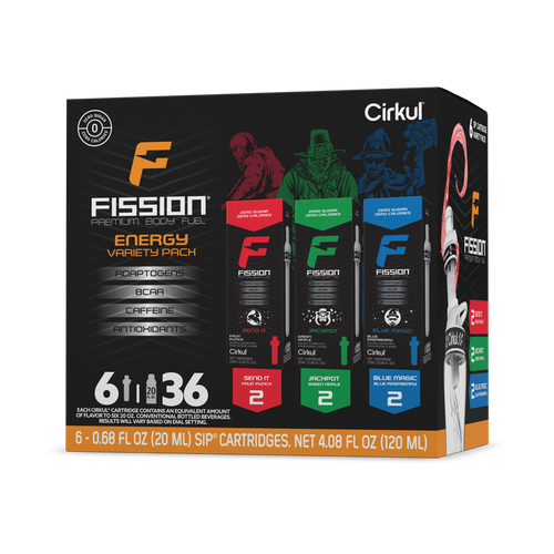 Natural Fruit Flavored Fission 6-Pack Variety Pack 97EI - Electrolyte Hydration Enhanced Taste Cartridges - Default Title