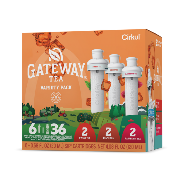 Refreshing Electrolyte Gateway Tea 6-Pack Variety Pack HM0F - Sugar-Free Fruit Flavor Cartridge Refill - Default Title