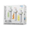 Natural Fruit Flavored Puressence 6-Pack Variety Pack 3T3F - Zero-Calorie Multi-Flavor Sip Pods for Water Bottle - Default Title