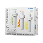 Natural Fruit Flavored Puressence 6-Pack Variety Pack 3T3F - Zero-Calorie Multi-Flavor Sip Pods for Water Bottle - Default Title