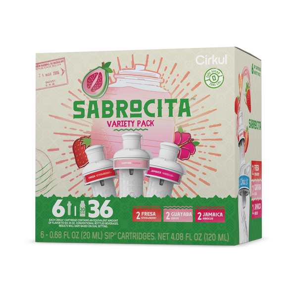 Sugar-Free Sabrocita 6-Pack Variety Pack E8JI - Vitamin-Infused Natural Refreshing Flavor Core - Default Title