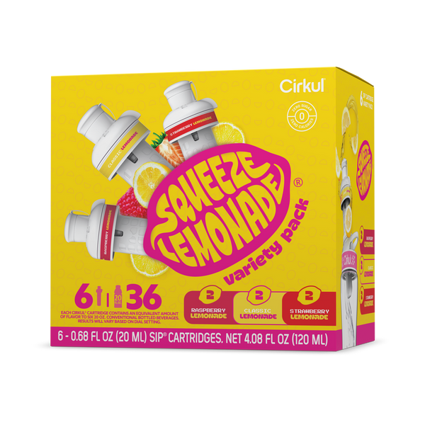 Zero-Calorie Squeeze Lemonade 6-Pack Variety Pack 3TLS - Vitamin-Infused Natural Refreshing Flavor Core - Default Title