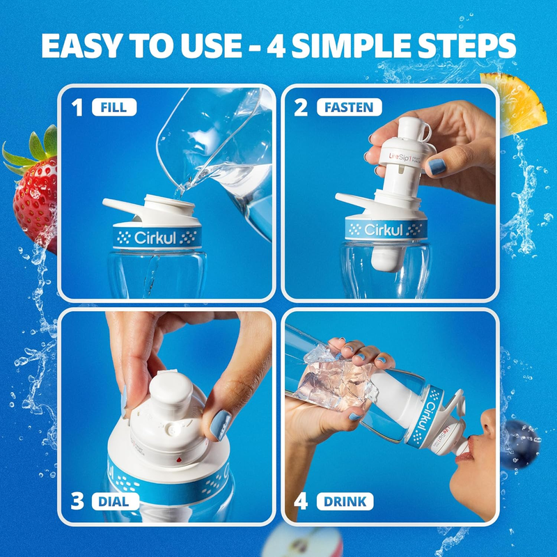 Vitamin-Infused FitSip 6-Pack Variety Pack HE3H - Zero-Calorie Multi-Flavor Sip Pods for Water Bottle Detail