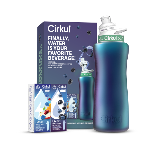 Deliciously Squishy 32oz. Chameleon Stainless Steel Bottle Starter Kit 95KR - Squishy Dohnut Sweet Treat Shaped Stress Toy Detail