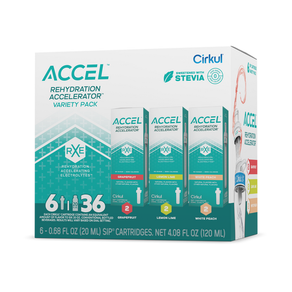 Natural Fruit Flavored Accel 6-Pack Variety Pack IZ9I - Electrolyte Hydration Enhanced Taste Cartridges - Default Title