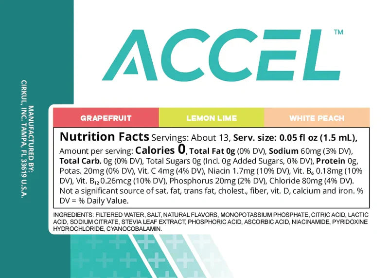 Natural Fruit Flavored Accel 6-Pack Variety Pack IZ9I - Electrolyte Hydration Enhanced Taste Cartridges Detail