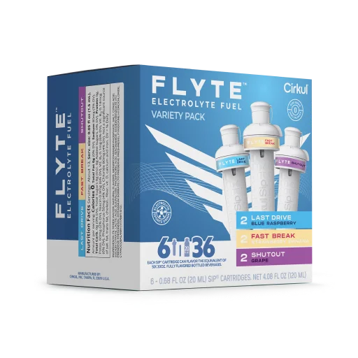 Refreshing Electrolyte Flyte 6-Pack Variety Pack MMZB - Electrolyte Hydration Enhanced Taste Cartridges Detail