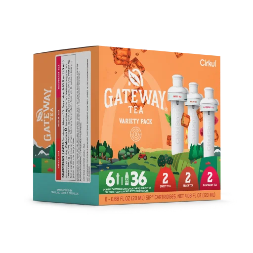 Refreshing Electrolyte Gateway Tea 6-Pack Variety Pack HM0F - Sugar-Free Fruit Flavor Cartridge Refill Detail