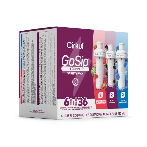 Refreshing Electrolyte GoSip 6-Pack Variety Pack CB6Q - Zero-Calorie Multi-Flavor Sip Pods for Water Bottle Detail